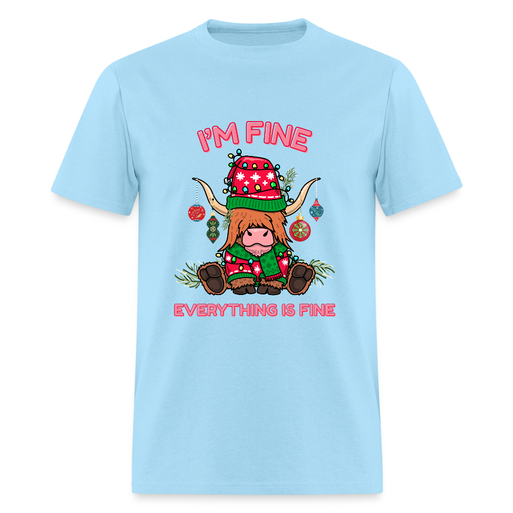 Everything is Fine T-Shirt | GILDAN 5000 - powder blue
