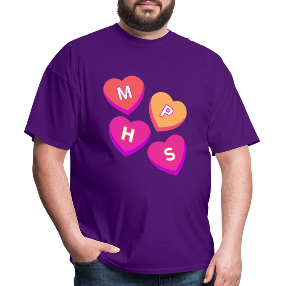 MPHS Convo Hearts Classic T-Shirt - purple