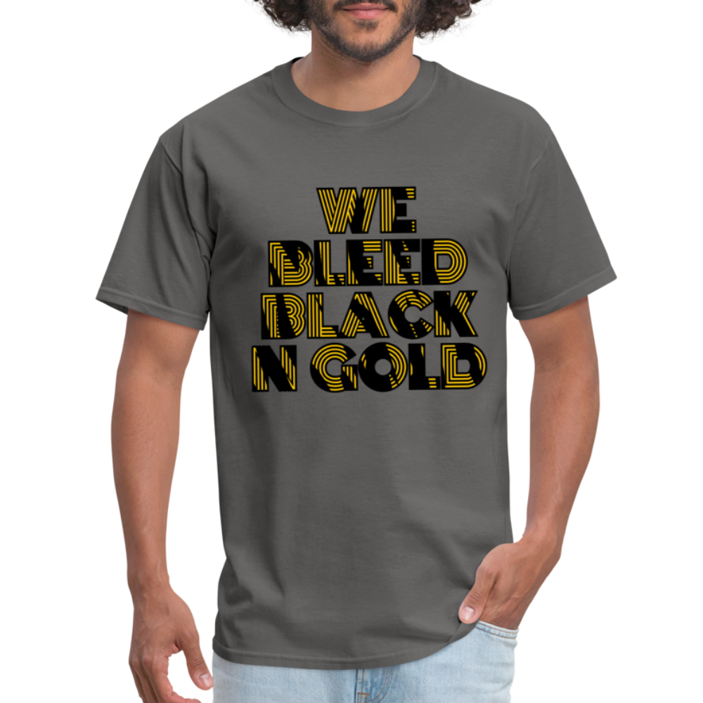 Bleed Black N Gold Unisex Classic T-Shirt - charcoal