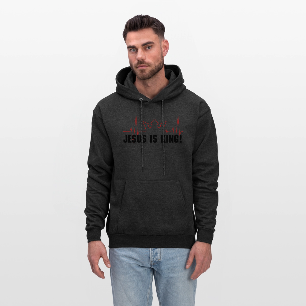 Jesus is King! Men's Hoodie - charcoal grey
