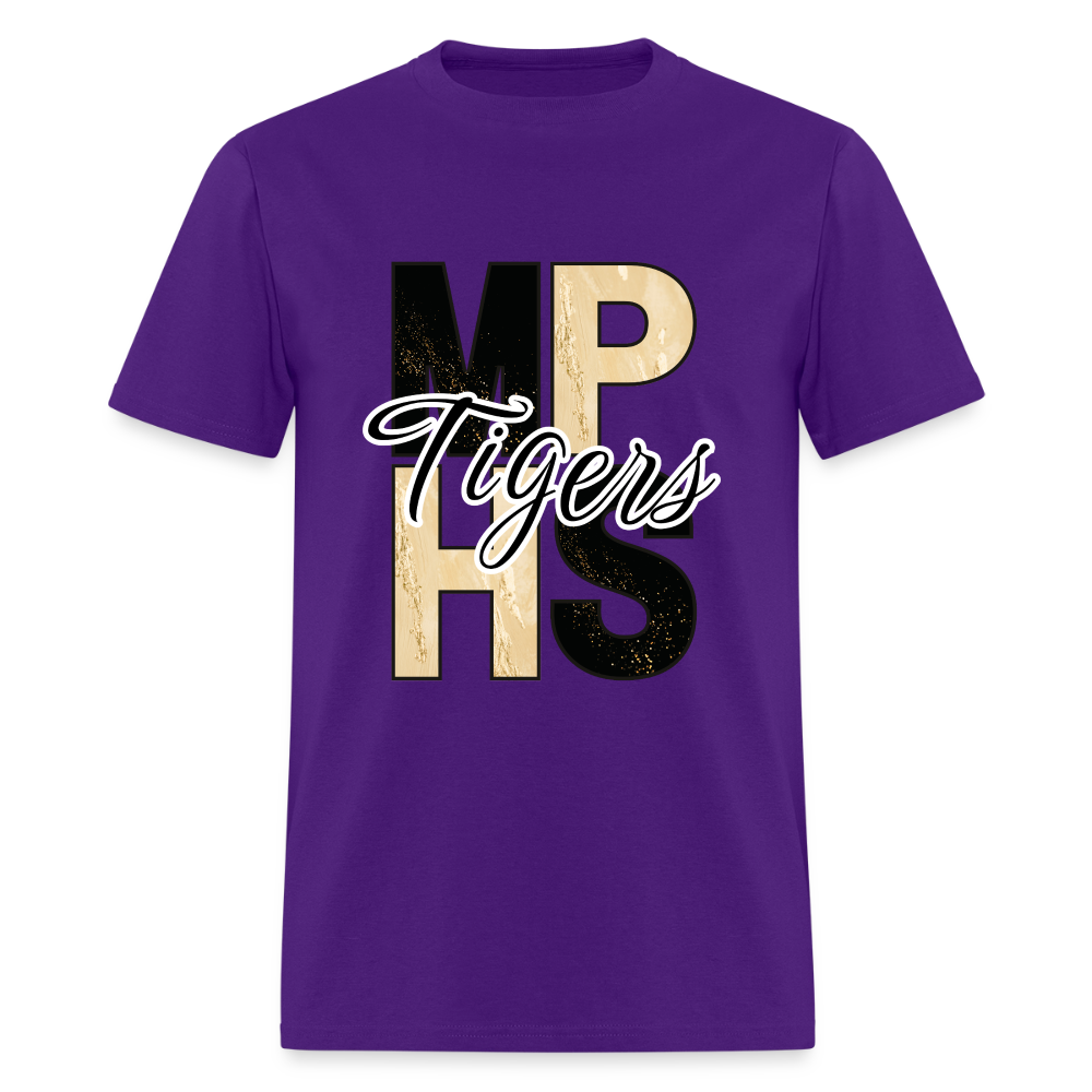 MPHS Block Black and Gold Classic T-Shirt - purple