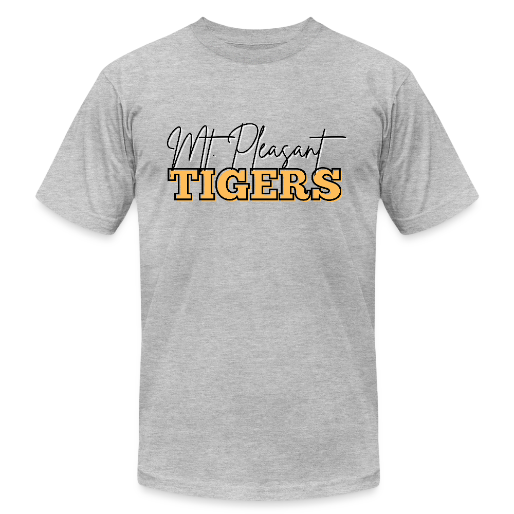 MP Tigers Bleed Black & Gold Unisex Jersey T-Shirt by Bella + Canvas - heather gray