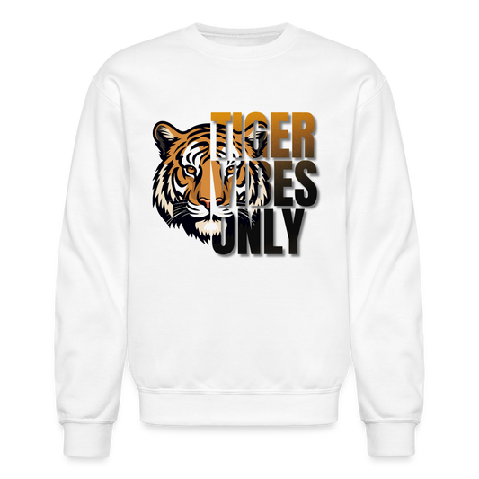 Tiger Vibes Only Crewneck Sweatshirt - white