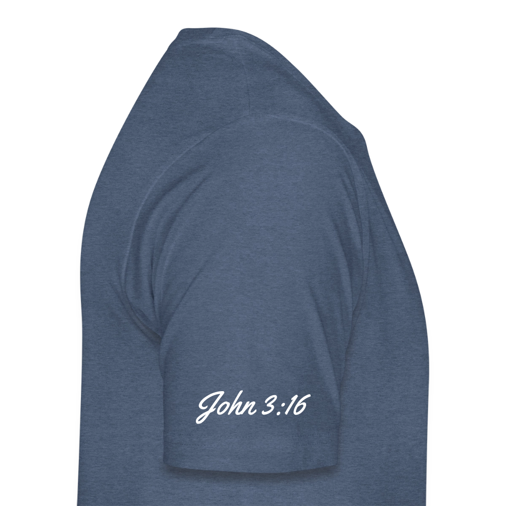 Jesus Gave His Life for Me and You! Premium Adult T-Shirt - heather blue