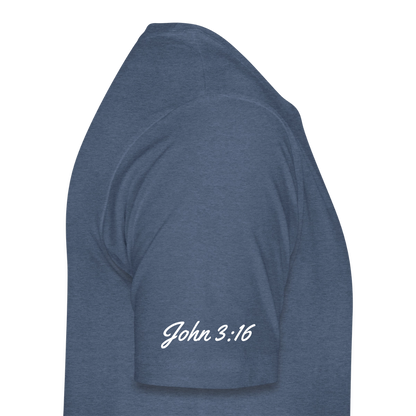 Jesus Gave His Life for Me and You! Premium Adult T-Shirt - heather blue