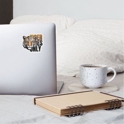 Tiger Vibes Only Sticker - white matte