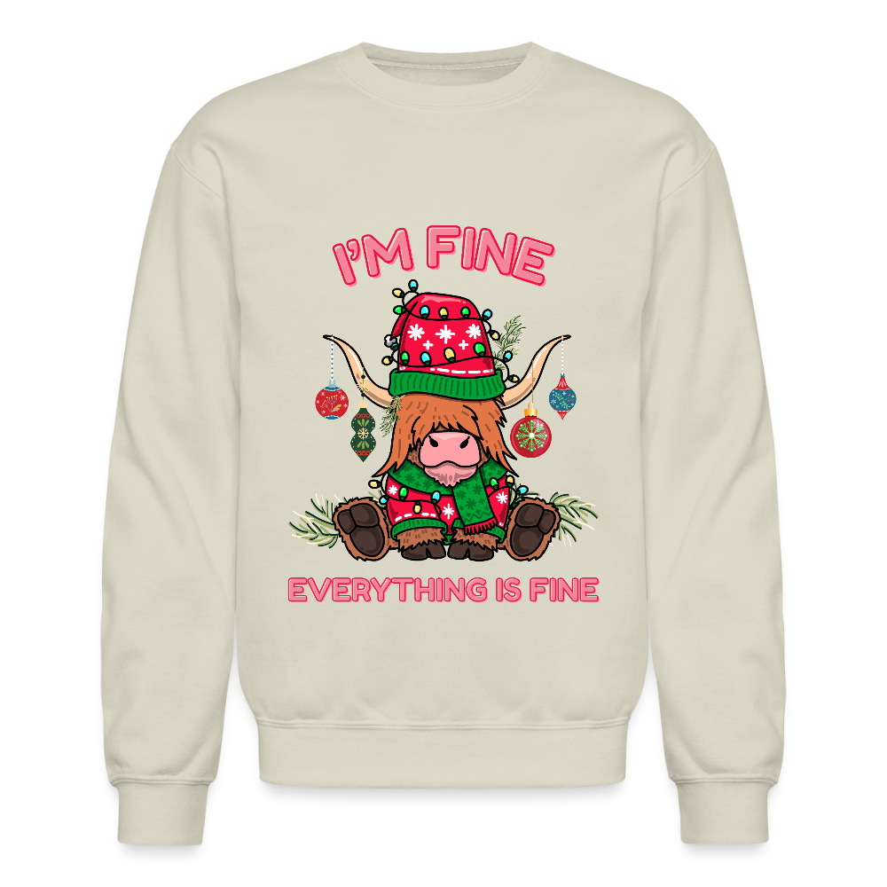 Everything is Fine Crewneck Sweatshirt - Sand