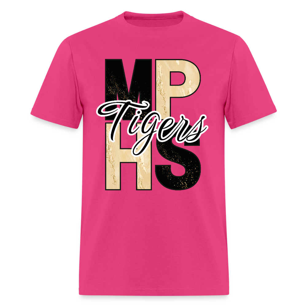 MPHS Block Black and Gold Classic T-Shirt - fuchsia