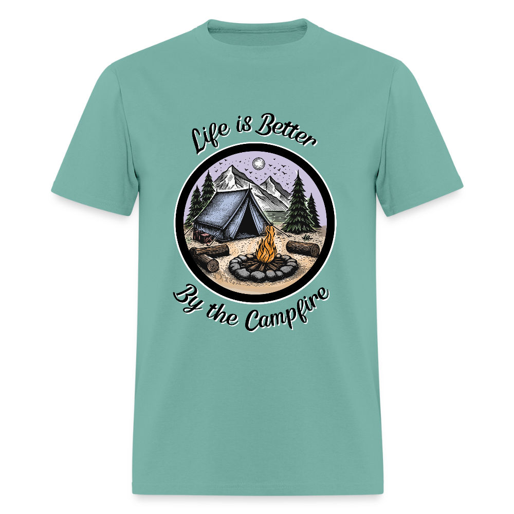 By The Campfire T-Shirt | GILDAN 5000 - aquatic