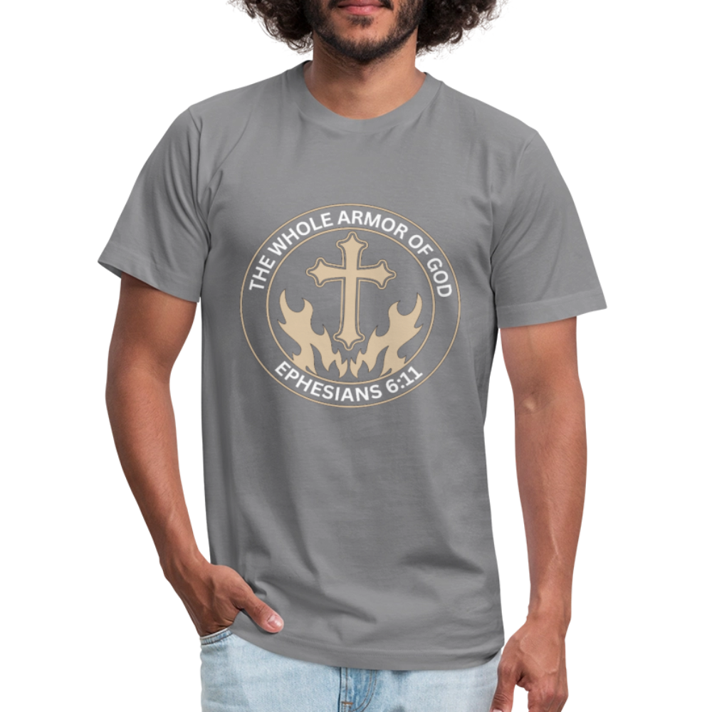 Ephesians 6:11 Unisex Jersey T-Shirt by Bella + Canvas - slate