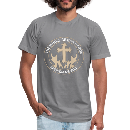 Ephesians 6:11 Unisex Jersey T-Shirt by Bella + Canvas - slate