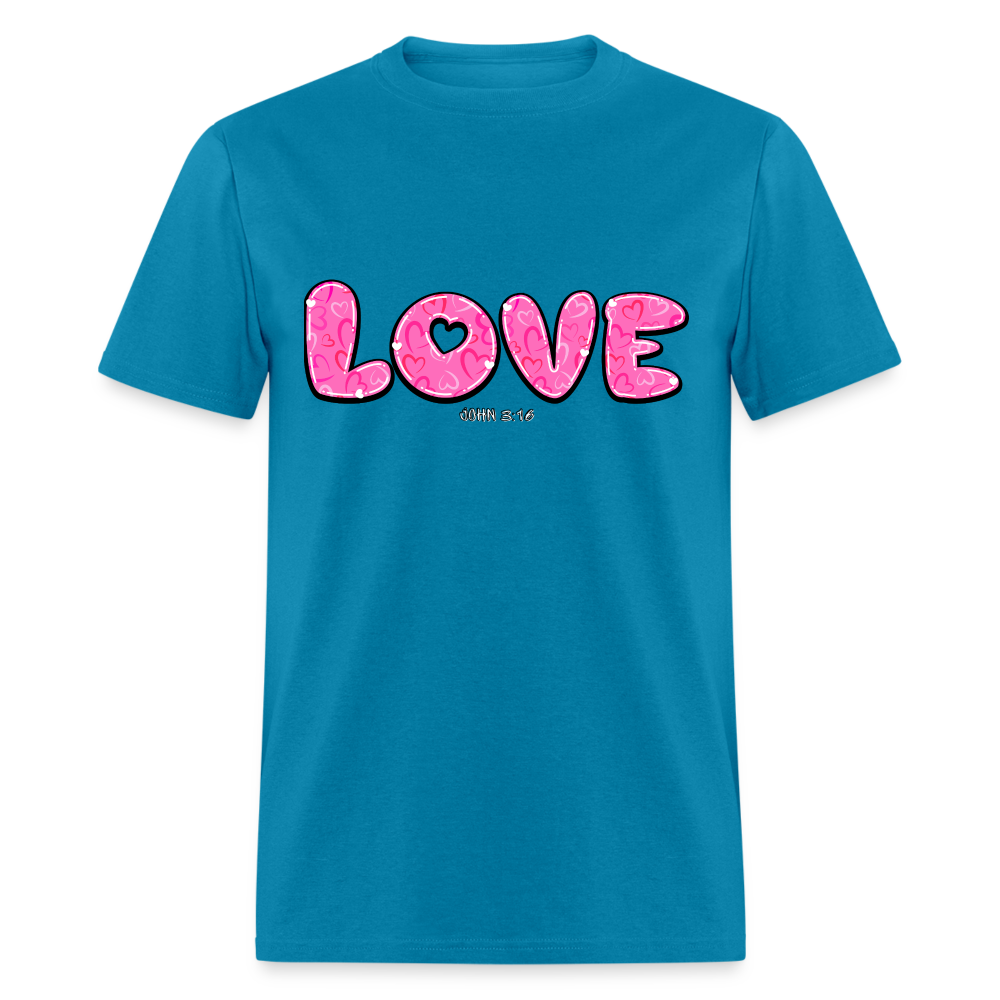 John 3:16 Pink Classic T-Shirt - turquoise