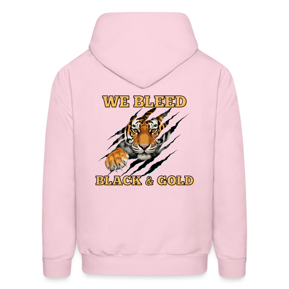 MP Bleed Black and Gold Hoodie - pale pink