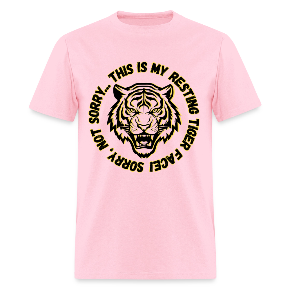 Resting Tiger Face T-Shirt | GILDAN 5000 - pink