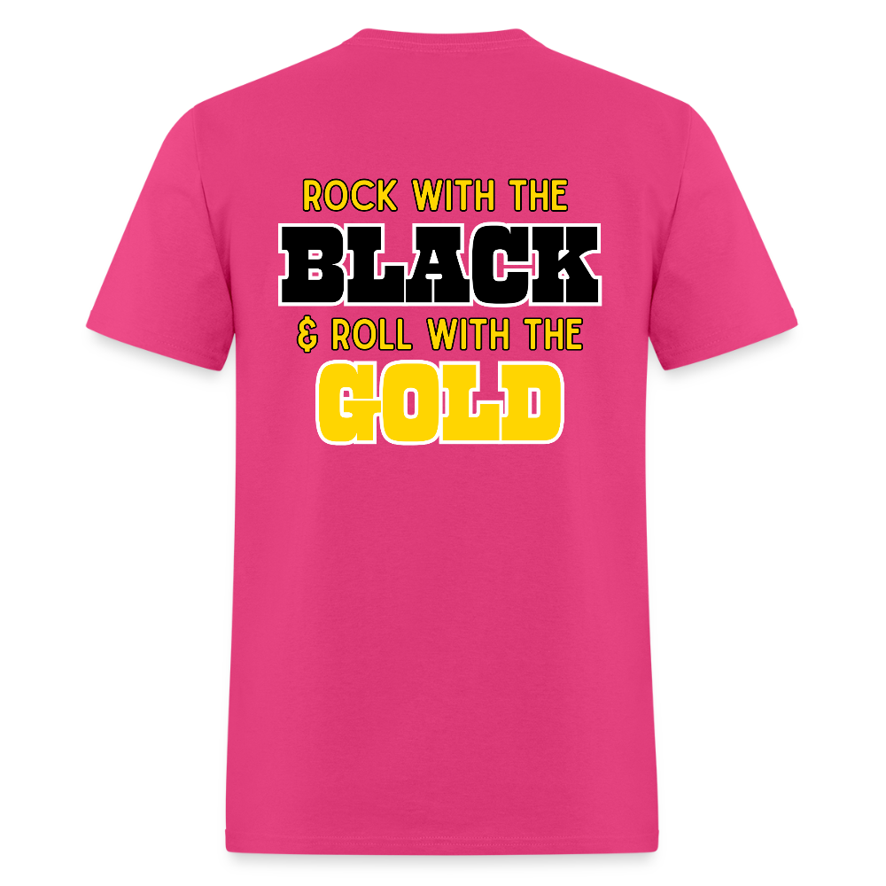 Rock & Roll Cheer T-Shirt | GILDAN 5000 - fuchsia
