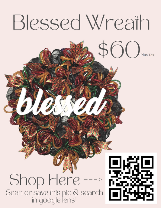 Blessed African Tribal Ribbon Wreath