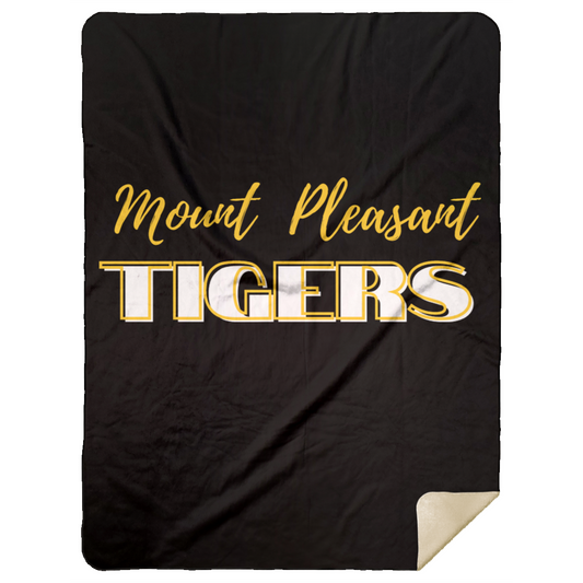 Gold MP Tigers Premium Mink Sherpa Blanket 60x80