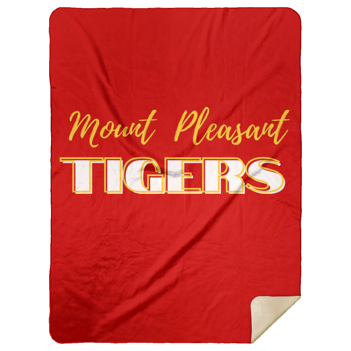 Gold MP Tigers Premium Mink Sherpa Blanket 60x80