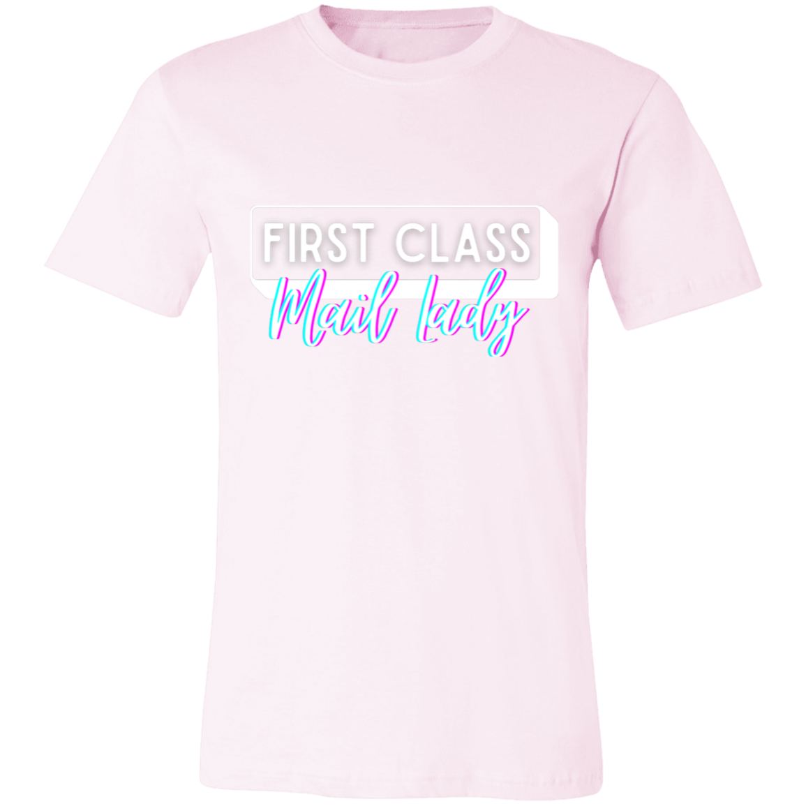 First Class Mail Lady Glitch 2- Unisex Jersey Short-Sleeve T-Shirt