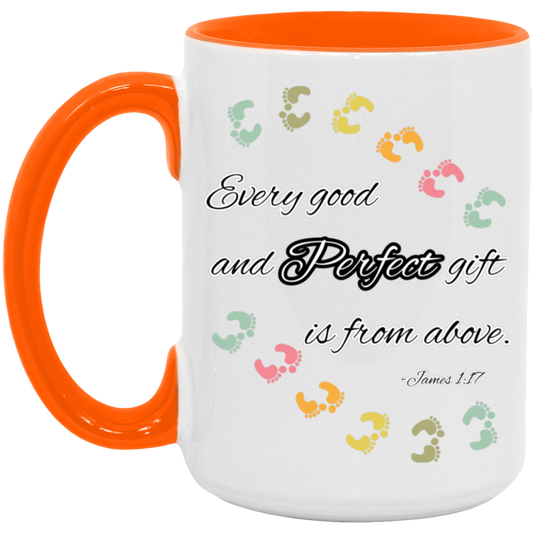 James 1:17 feet 15oz Accent Mug