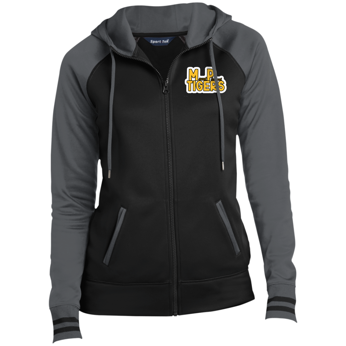 MP Tiger Gold & White- Ladies' Sport-Wick® Full-Zip Hooded Jacket