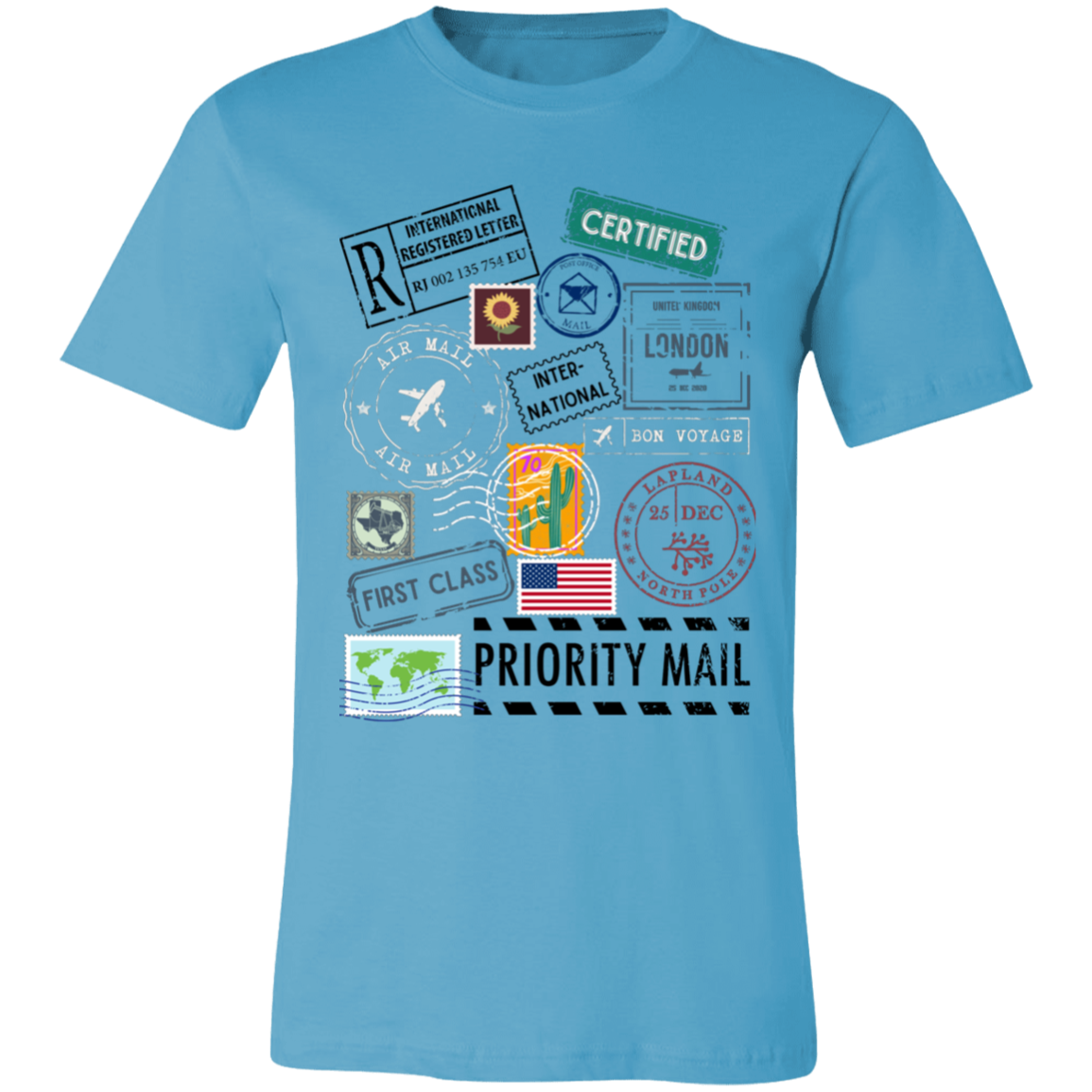 Postage Multi Unisex Jersey Short-Sleeve T-Shirt