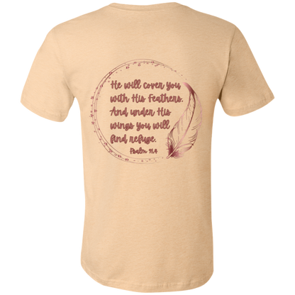Psalm 91:4 Mauve Unisex Jersey Short-Sleeve T-Shirt