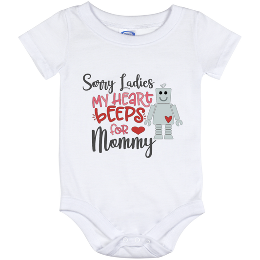 My Heart Beeps for Mommy Baby Onesie 12 Month