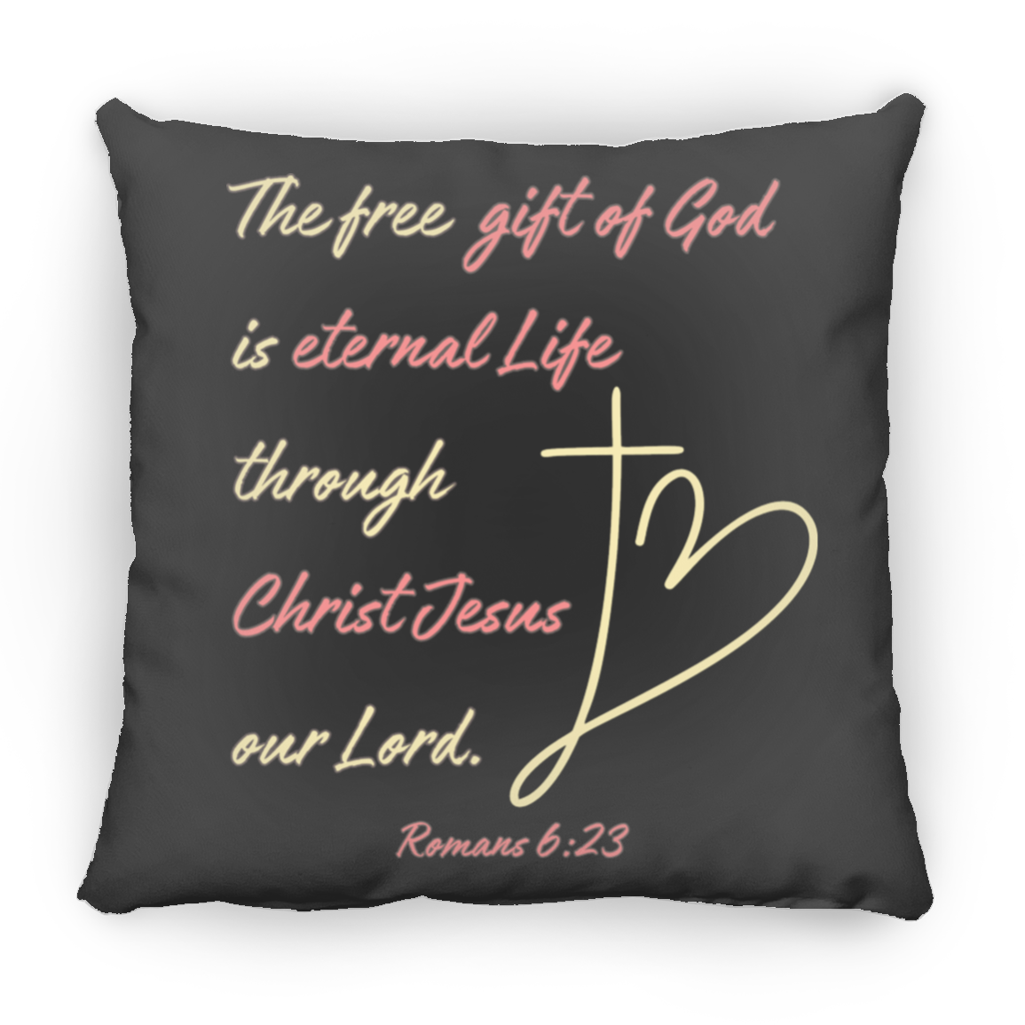 Romans 6:23 Medium Square Pillow
