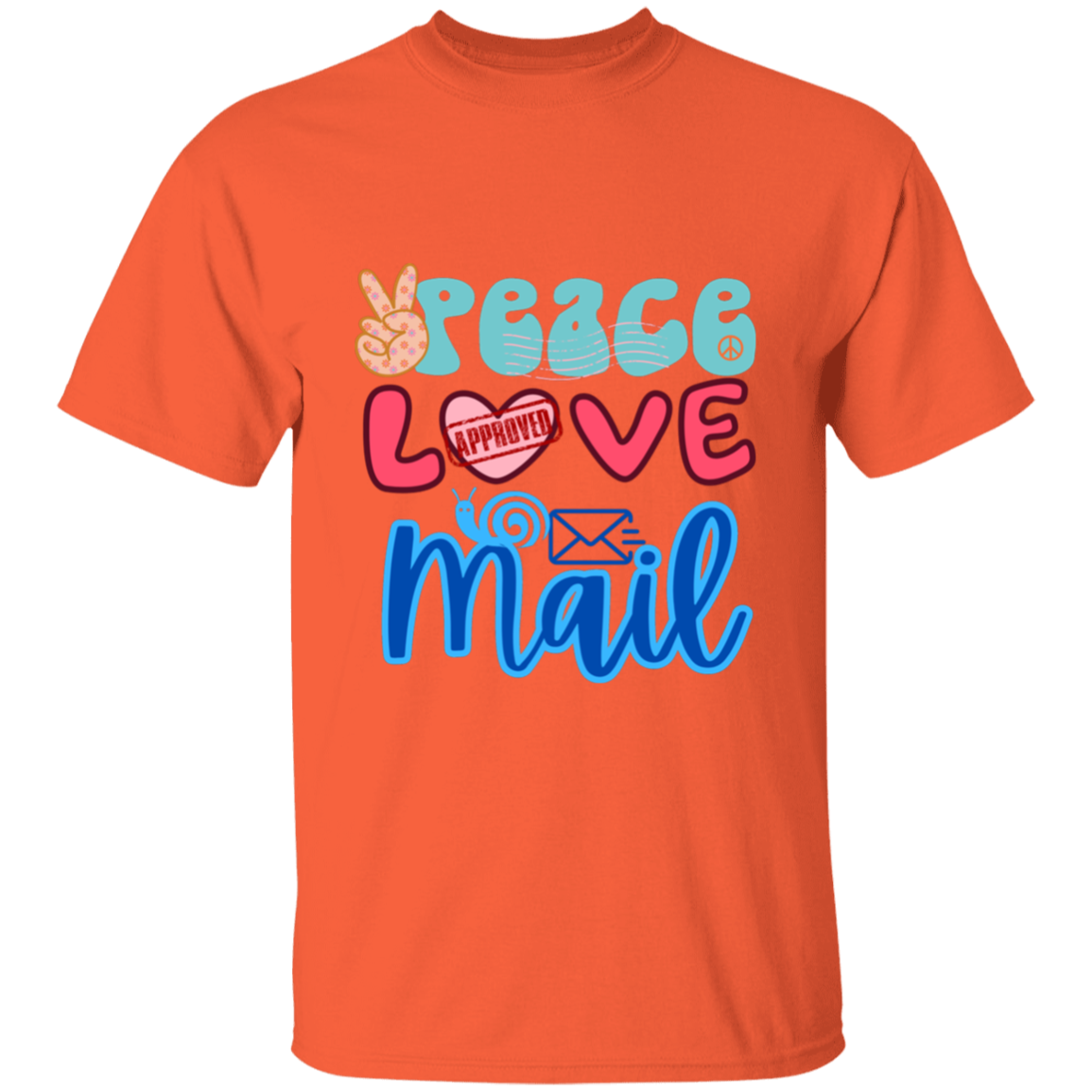 Peace Love Mail 2C- 5.3 oz. T-Shirt