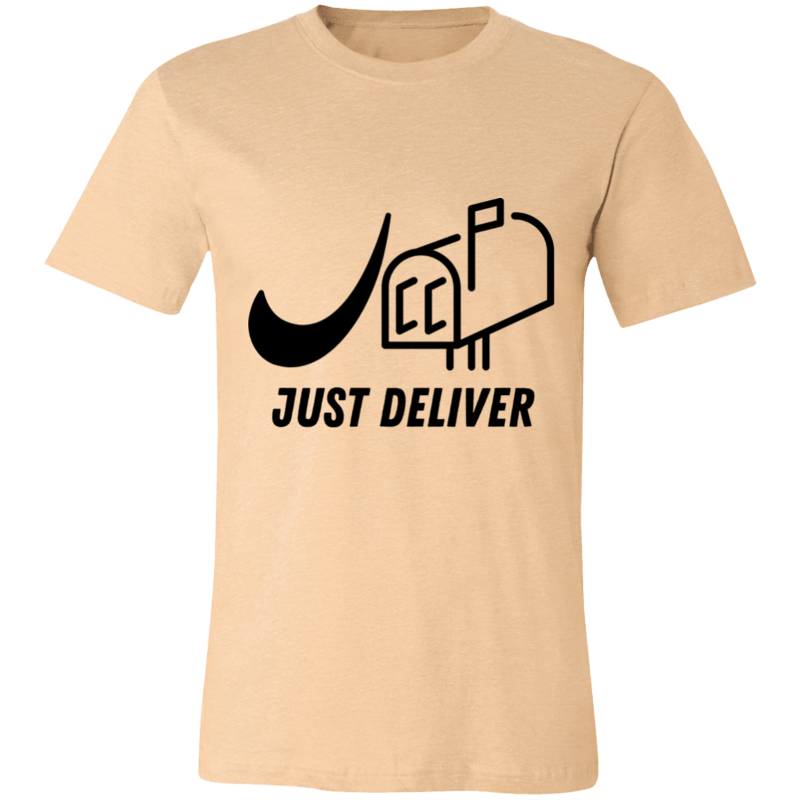 Just Deliver Mailbox Black Unisex Jersey Short-Sleeve T-Shirt