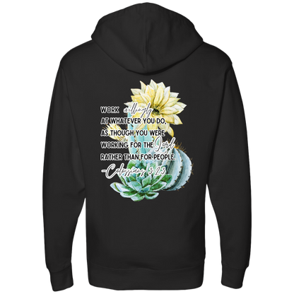 Colossians 3:23 yellow Midweight Hooded Sweatshirt