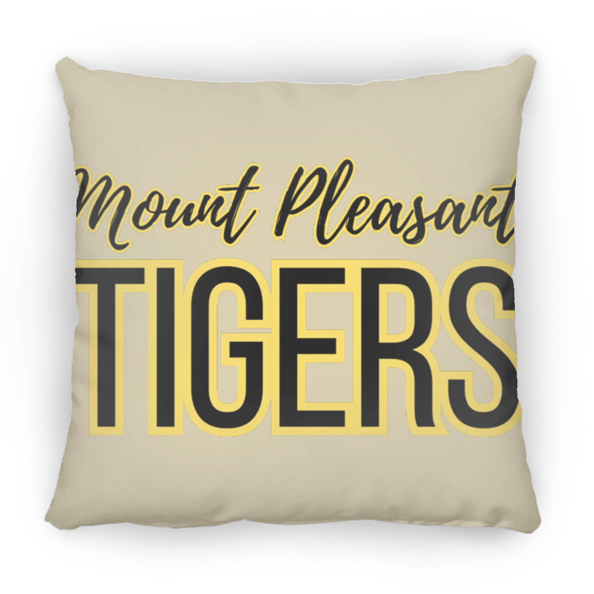 MP Tigers Gold and Black Large Square Pillow