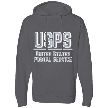 USPS Gray&White- Midweight Hooded Sweatshirt