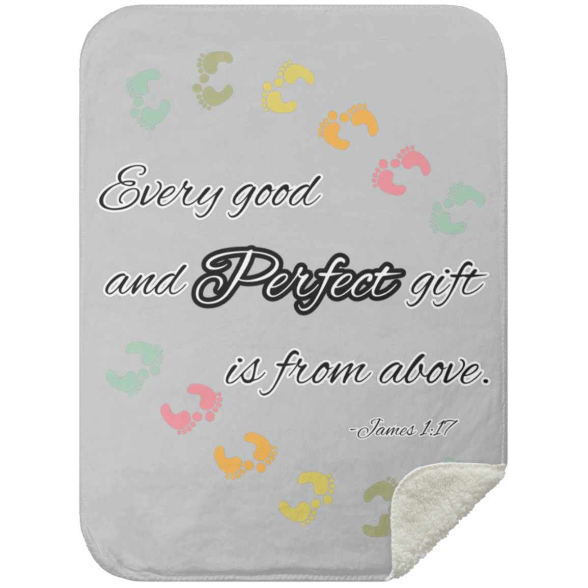 James 1:17 Mink Sherpa Blanket 30x40