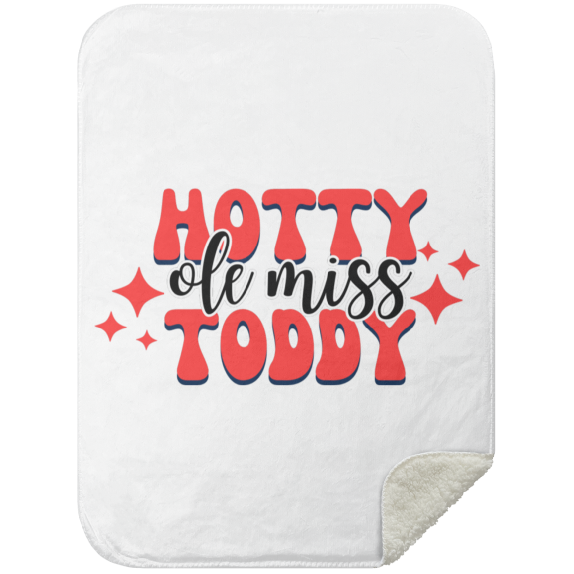 Ole Miss Hotty Toddy Premium Sherpa Blanket 30x40