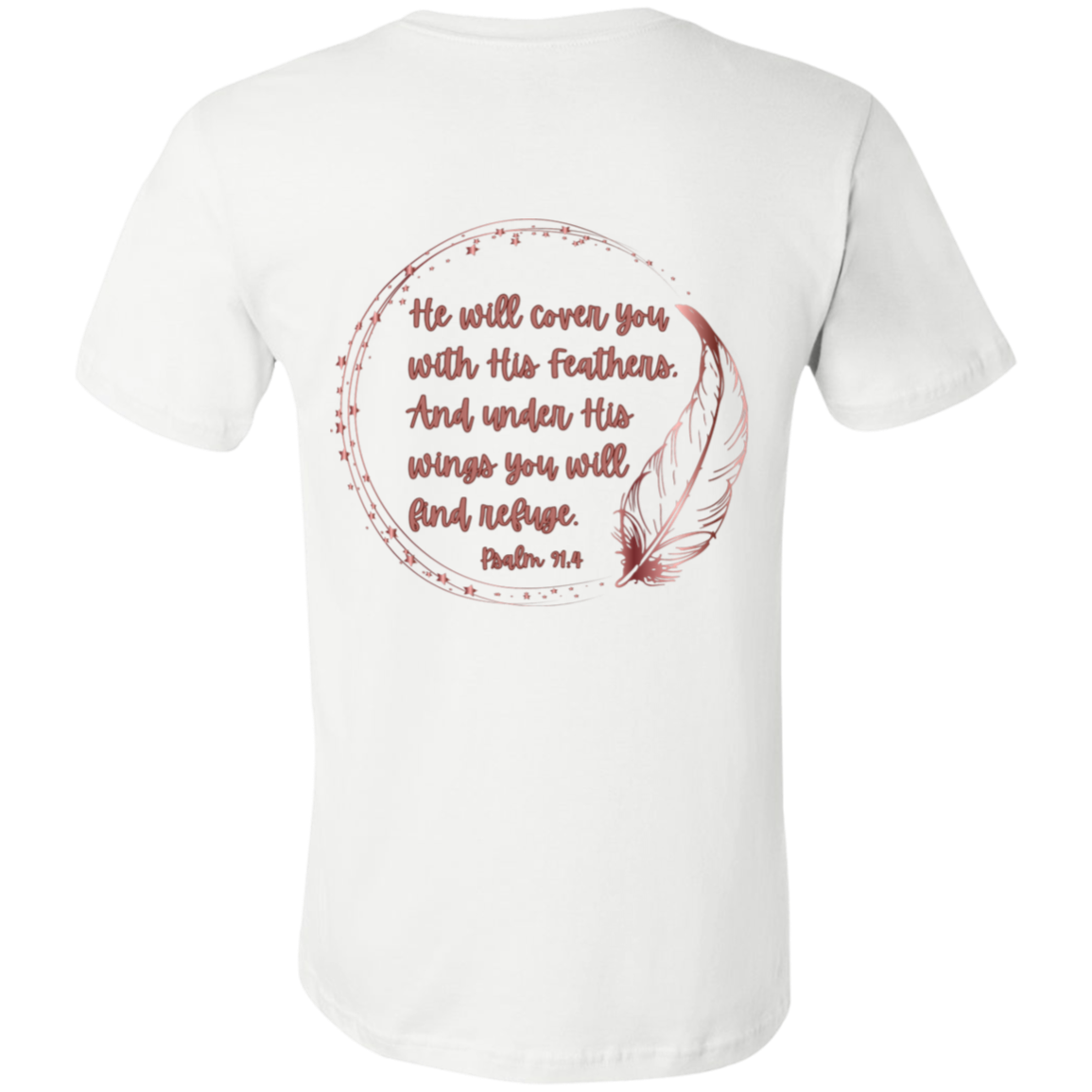Psalm 91:4 Mauve Unisex Jersey Short-Sleeve T-Shirt