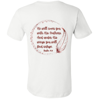 Psalm 91:4 Mauve Unisex Jersey Short-Sleeve T-Shirt