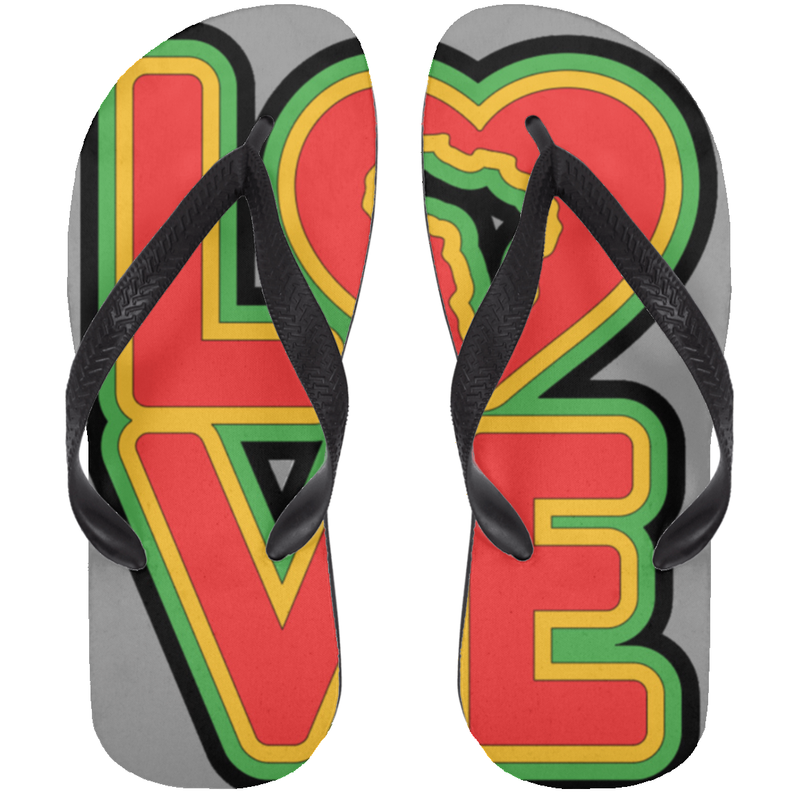 RYGB LOVE Adult Flip Flops
