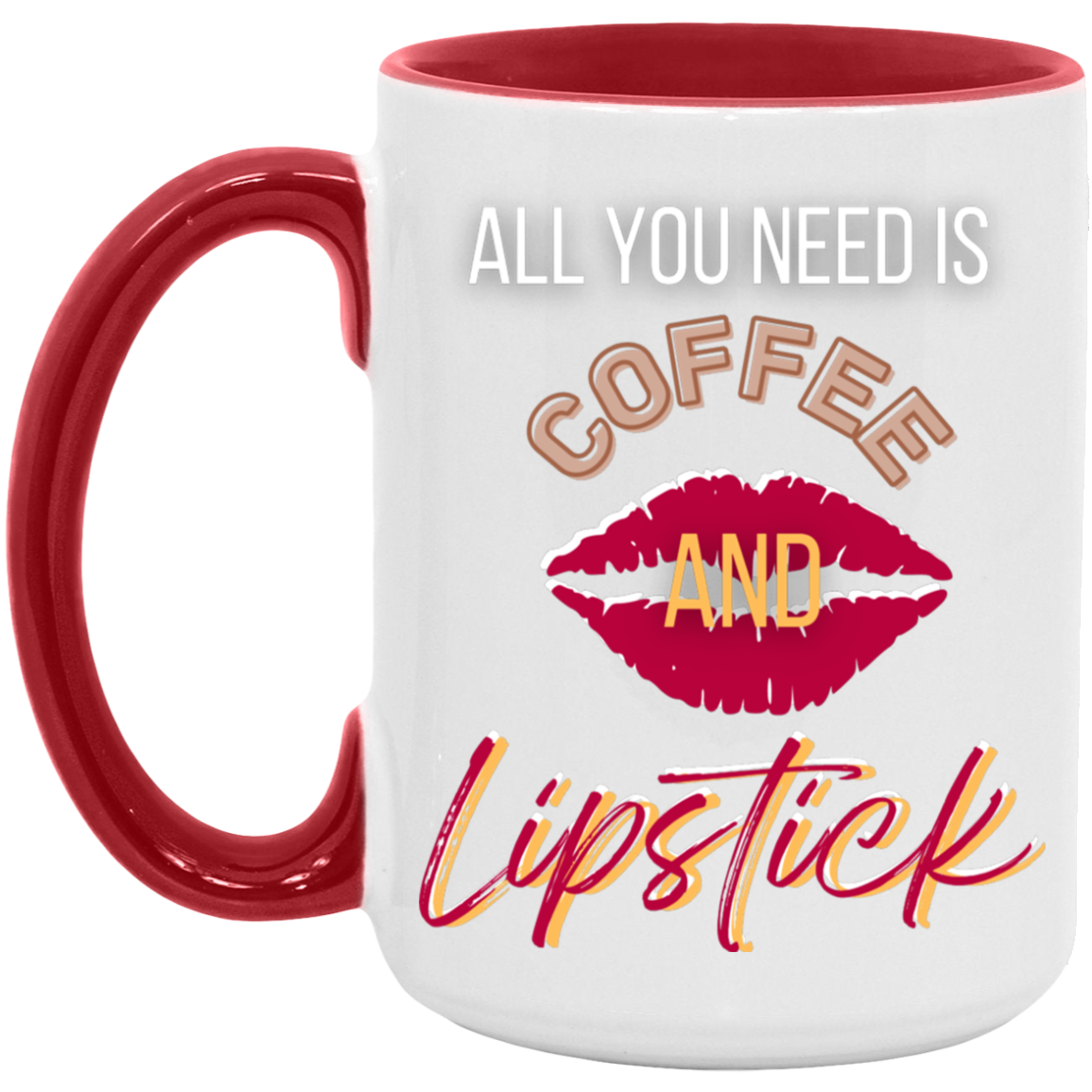 Coffee & Lipstick 15oz. Accent Mug