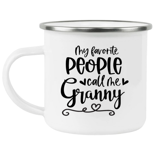 Granny Fav People Enamel Camping Mug