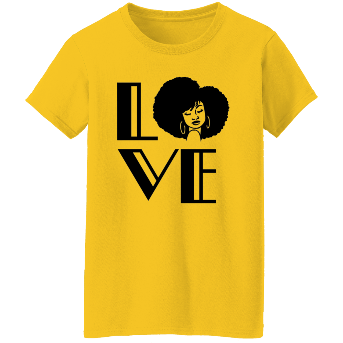 Afro Love- Ladies' 5.3 oz. T-Shirt