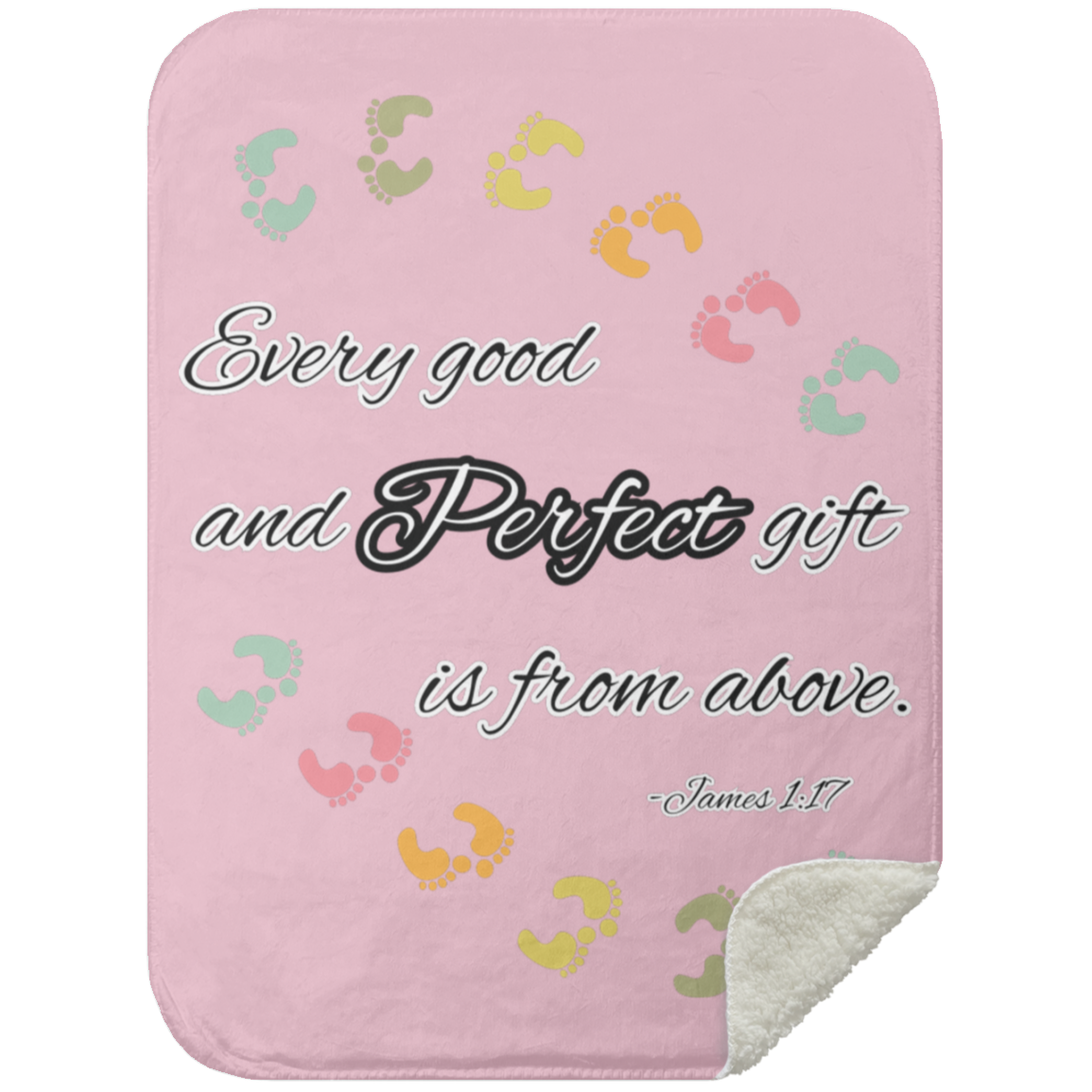 James 1:17 Mink Sherpa Blanket 30x40