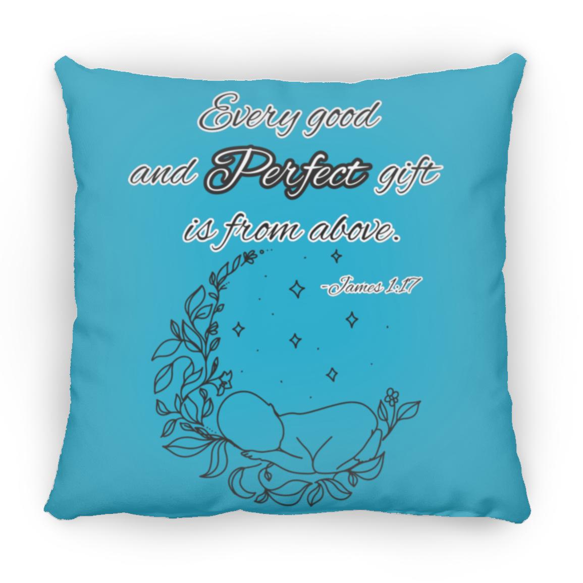James 1:17 Large Square Pillow