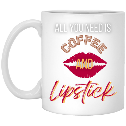 Coffee & Lipstick 11 oz. White Mug