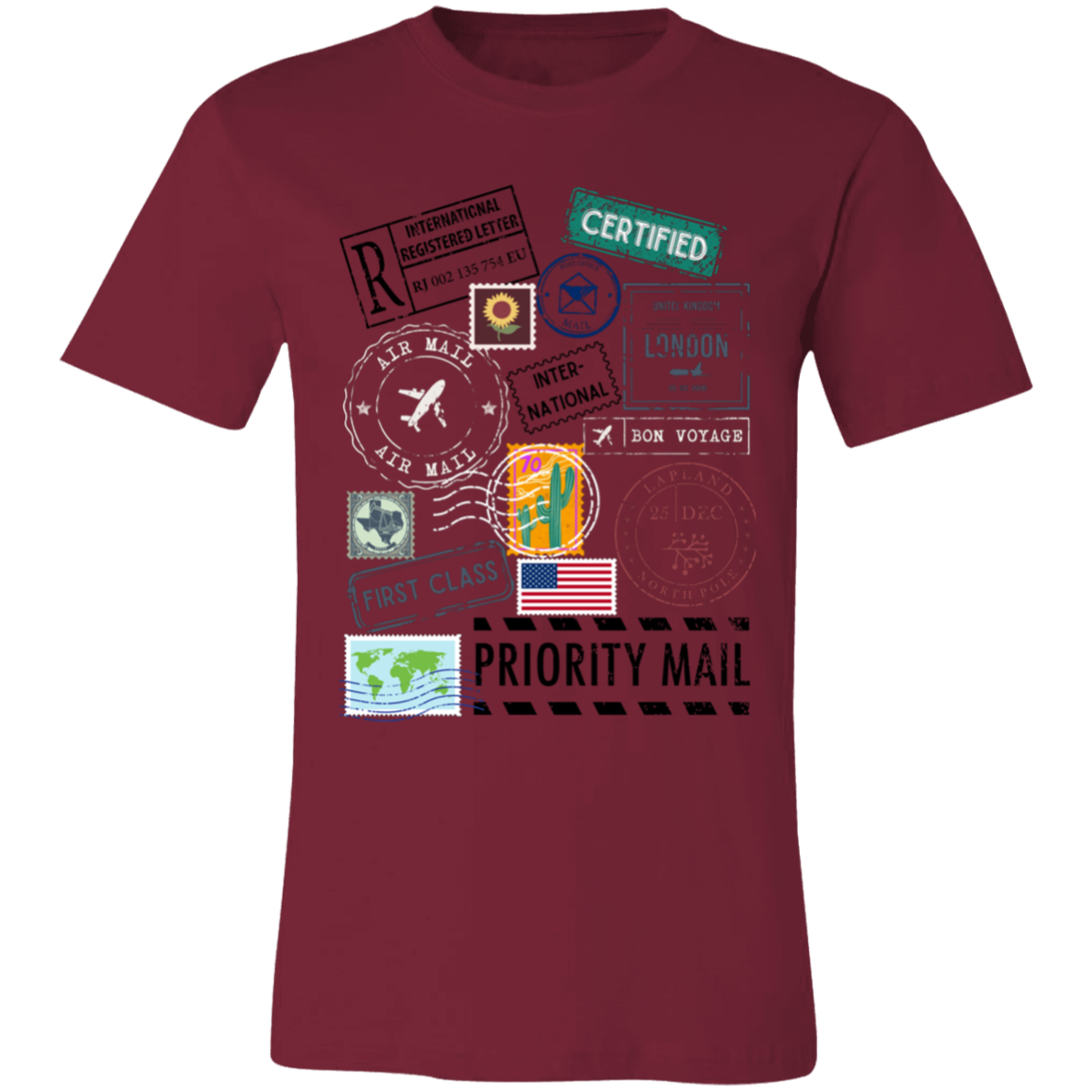 Postage Multi Unisex Jersey Short-Sleeve T-Shirt