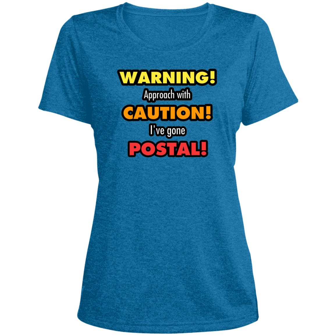 Gone Postal Ladies' Heather Scoop Neck Performance Tee