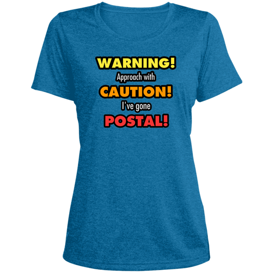 Gone Postal Ladies' Heather Scoop Neck Performance Tee