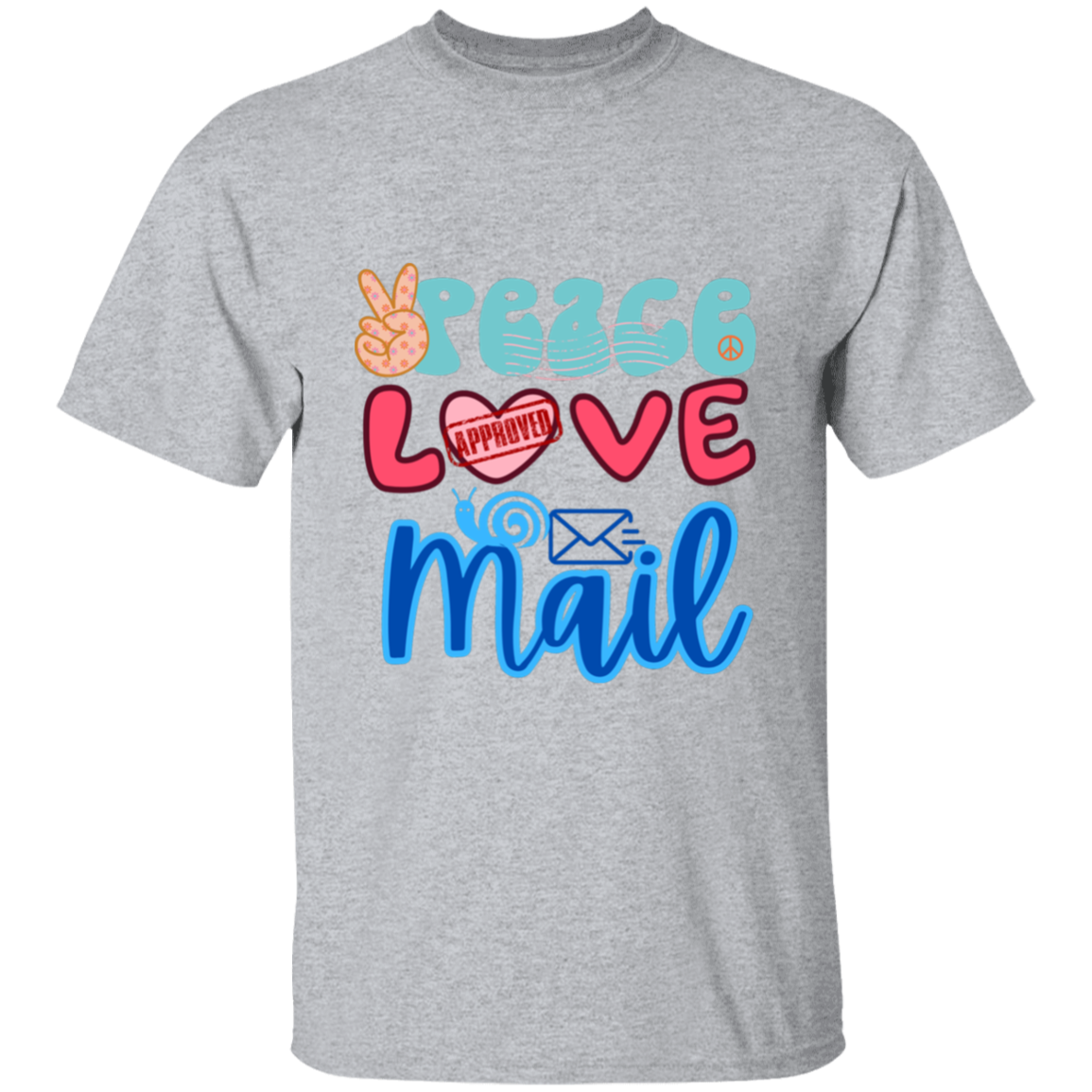 Peace Love Mail 2C- 5.3 oz. T-Shirt