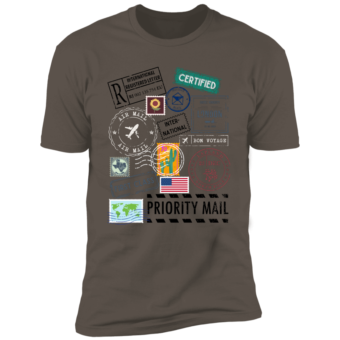 Postage Multi Premium Short Sleeve T-Shirt